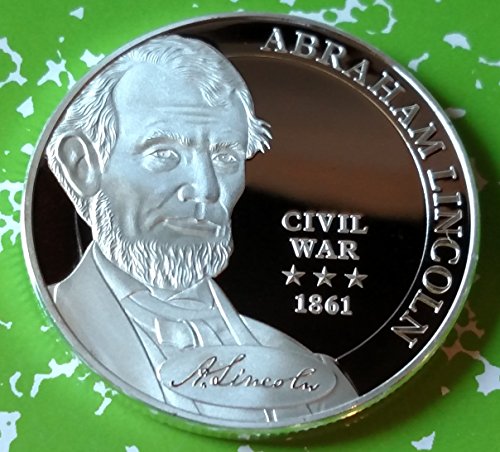 USA President Abraham Lincoln Civil War Silver Plated Challenge Art Coin