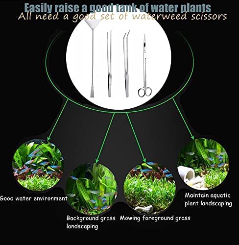 6-in-1 Aquarium Werkzeug Set Edelstahl - Pinzette, Schere & Spatel Für Aquascaping & Wasserpflanzen