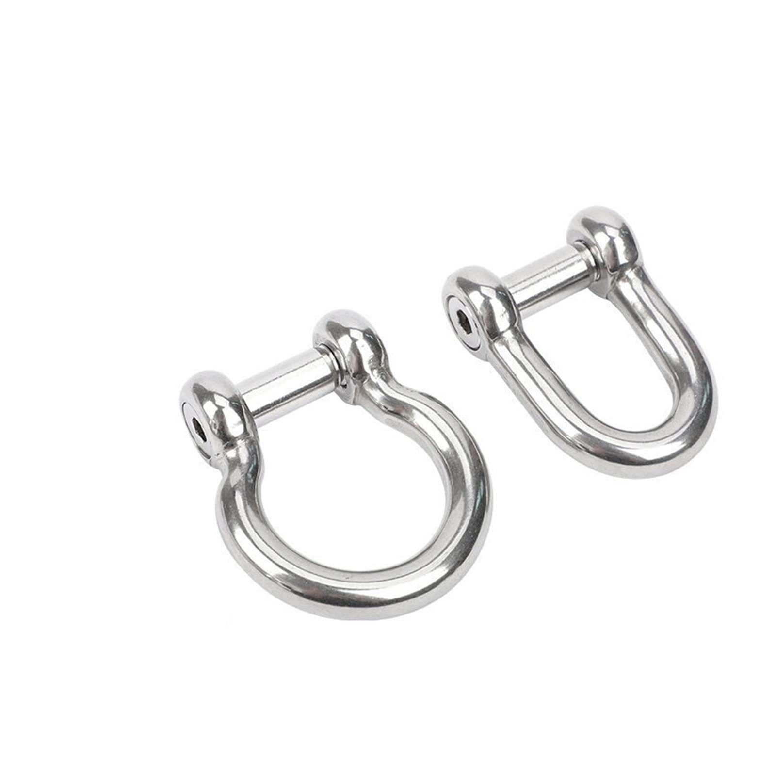 d Ring, Stainless Shackle,Small Shackle,Stainless Steel 304 Tensile M5-M20 HEX Socket Countersunk Pin Or Bow Type Anchor Shackle(M14 2pcs,Bow Shape)