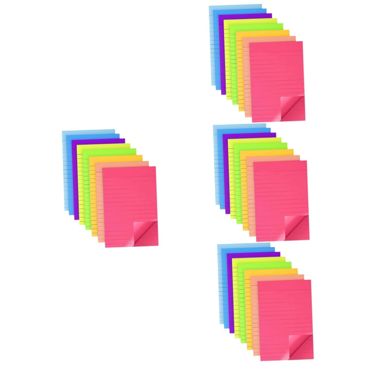 Lurrose 4 Ensembles Notes Autocollantes Horizontales Notes Claires Blocs-notes Mémo Pastilles Adhésives Multi-usages Des Cahiers Papeterie Pastel Onglets Collants Stylo Papier 8 Pièces X 4