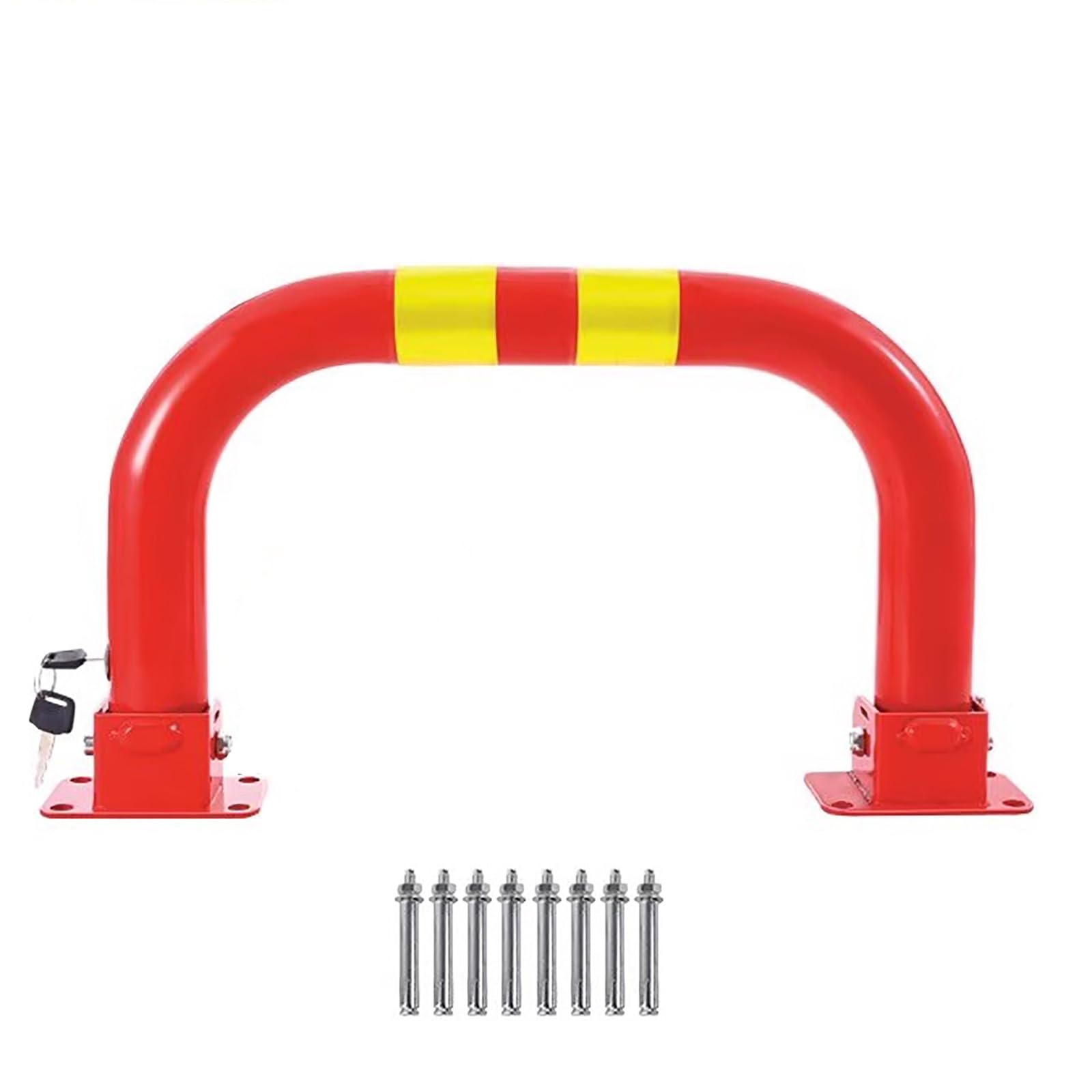 HCZKIUJY Foldable Parking Barrier - U-Shape Security Pole for Driveway Safety and Garage Protection (60 * 33cm/23.6 * 13in)