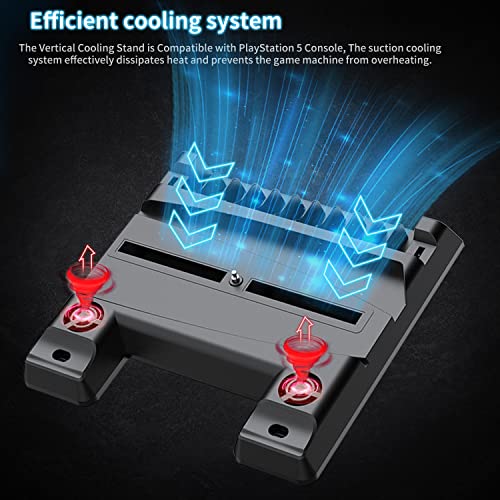 Suporte de acessórios PS5 com ventilador de resfriamento e carregador de controlador duplo para Play