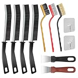 Hard Bristle Crevice Cleaning Brush, 11 Pcs Multifunctional Gap Cleaning Brush Tool Kits for Household, Full Sets Crevice Cleaning Brush for Kitchen Bathroom Toilet Crevice, Practical and Durable