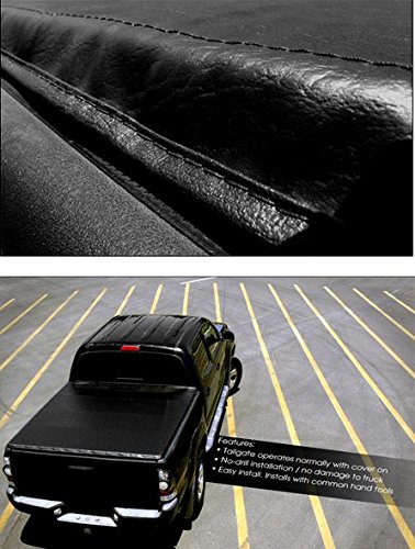 Heavy Duty Roll-Up Soft Tonneau Cover Compatible With 04-14 Ford F150/05 06-08 Lincoln Mark Lt 6.5 78" Bed #TOP4