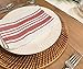 Red and White Dinner Napkins Set of 6, 100% Cotton Napkins 18 X 18 - Striped Cloth Napkins, Wedding - Rustic Farmhouse Table Napkins - Red Napkins Cloth Washable, Striped Red/White