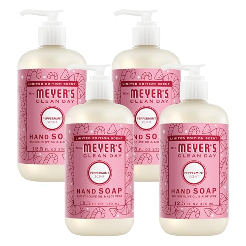 Mrs. MEYERS CLEAN DAY Peppermint Liquid Hand Soap Peppermint 12.5 Fl Oz (Pack of 4)