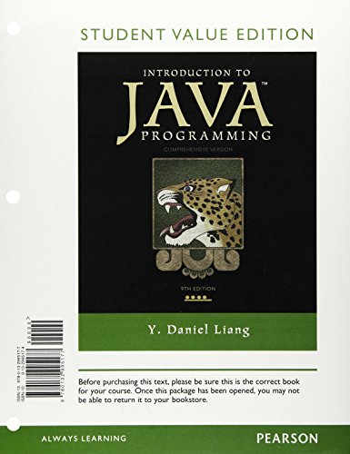 Introduction to Java Programming 0132995174 Book Cover