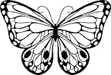 PVC-frei, robust, langlebig Marabu 0287000000004 - Silhouette Schablone Romantic Butterfly, 15 x 15 cm, Ergebnisse mit Negativ - Effekt, PVC frei, wieder verwendbar, zum Sprühen, Walzen und Spachteln mit Textil- und Acrylfarben