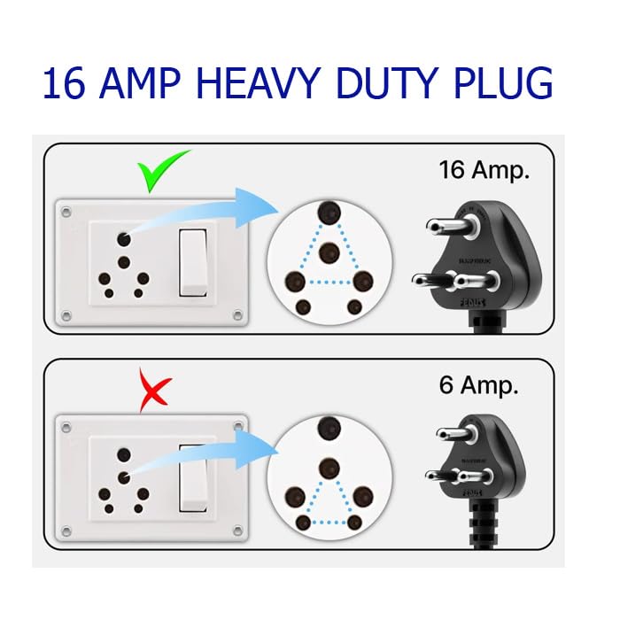 Image of Ant Esports 16A 250V Power Cable 1.5 Meter | Heavy-Duty 3-Pin AC Power Cord | Compatible with Monitor, PC, CPU, SMPS & Office Equipment - Black