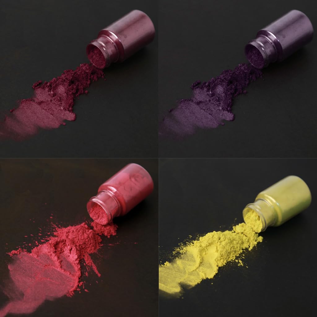 50 pigmentos de colores brillantes en polvo de resina epoxi, colorante para maquillaje, jabón de baño, fabricación de velas, pigmento en polvo