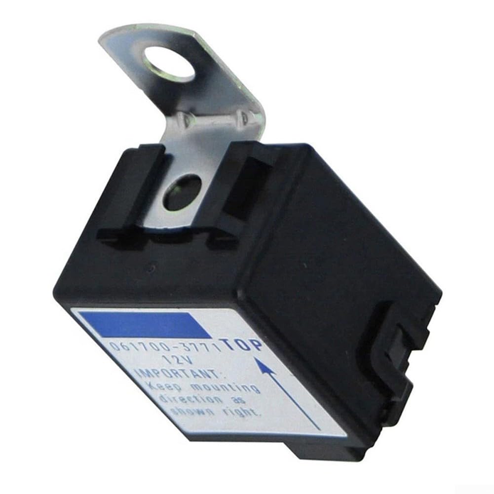 Relais d'arrêt solénoïde 12 V 061700-3770 0617003770 compatible avec Kubota T0070-31410 061700-3771 4 broches 12 V Noir Relais compatible avec tracteurs BX B L M Series et modèles RTV