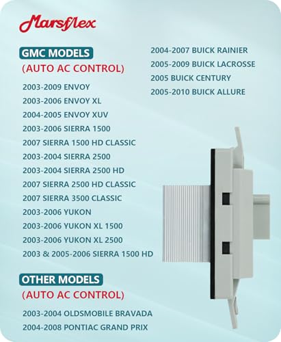 Image of Marsflex Blower Motor Resistor 1581773 2003 2004 2005 2006 2007 for Chevy Chevrolet Tahoe Silverado Trailblazer Avalanche, for GMC Sierra Yukon, Blower Resistor 973-508 89018653 for Auto AC Control
