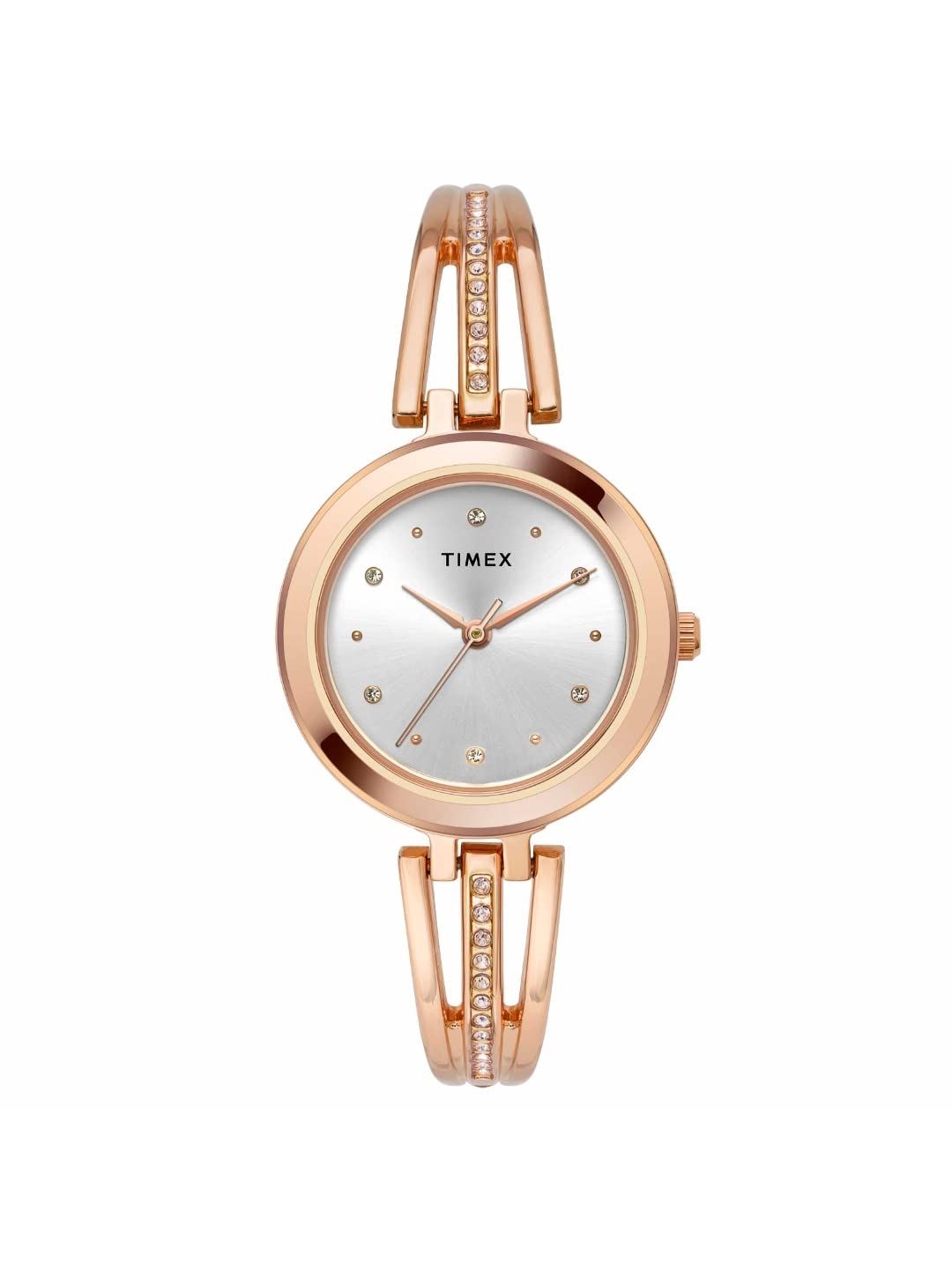 TIMEX Women Brass Classics Collection 3 Hands Analogue Silver Dial Coloured Quartz Watch, Round Dial with 29.5Mm Case Width - Twtl10309, Band Color-Rose Gold (B0BYZFGNQ6) Amazon Price History, Amazon Price Tracker
