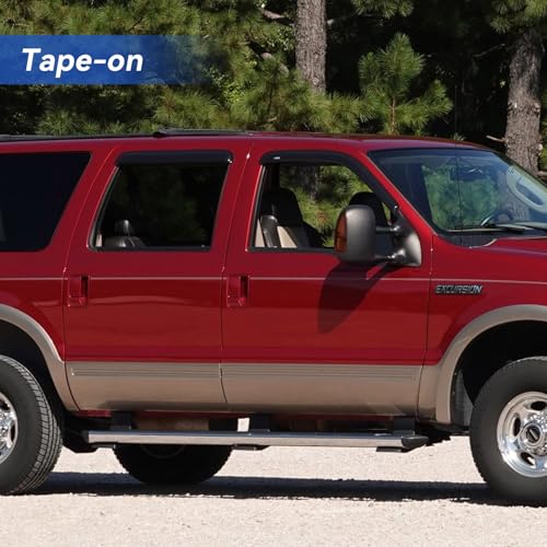 Image of Window Visors Rain Guards for 2000 2001 2002 2003 2004 2005 Ford Excursion, Out-Channel Window Vent Wind Deflectors Visors Shades for 00 01 02 03 04 05 Ford Excursion