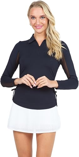 IBKUL Polo de manga larga con protección solar UPF 50+ Icefil Cooling, longitud ajustable, 48000