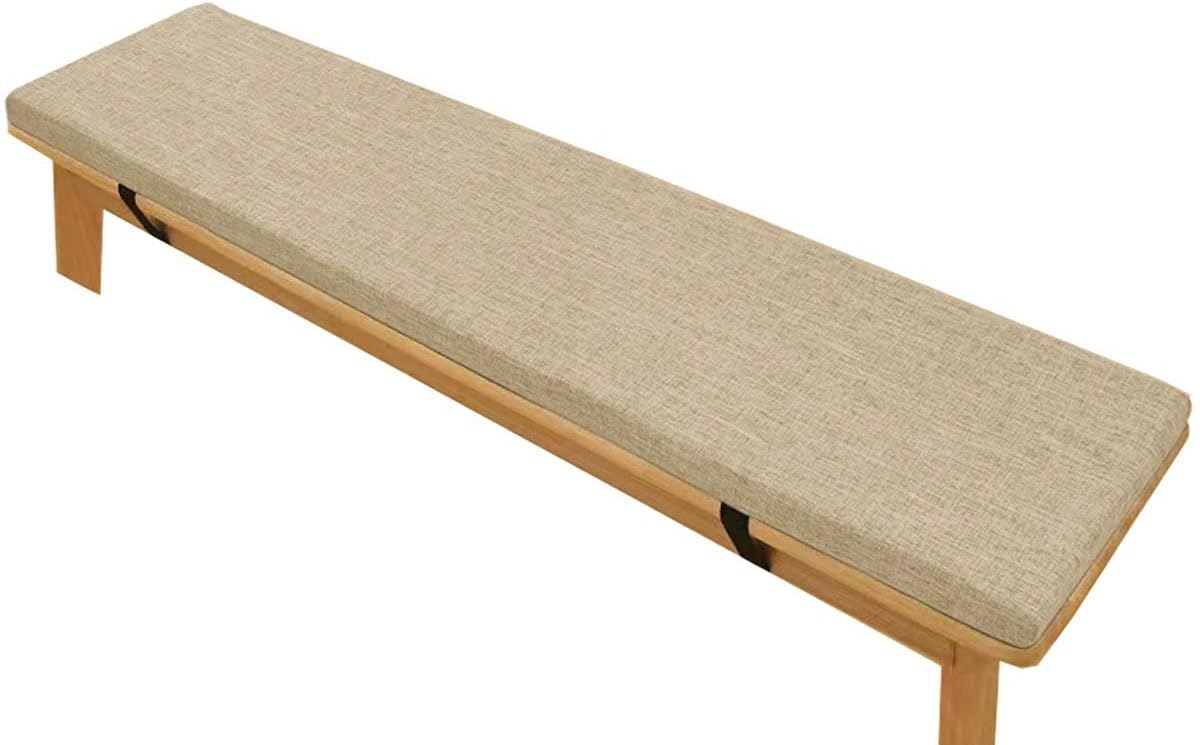 Coussin de banc intérieur extérieur en tissu doux beige 150cm