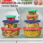Pyrex Simply Store (7-Pack) Glass Food Storage Containers Set, (1, 2, 4 & 7 Cup) Meal Prep Containers With Plastic BPA-Free Lids, Dishwasher & Microwave Safe - Image 4