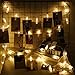 LED Photo Clip String Lights, Fairy Dorm Curtain Wall Hangings for Artwork Paintings Dorm Bedroom Christmas Birthday Party Wedding Home Indoor/Outdoor Decor, Battery Operated (Warm White, 50 Clips)