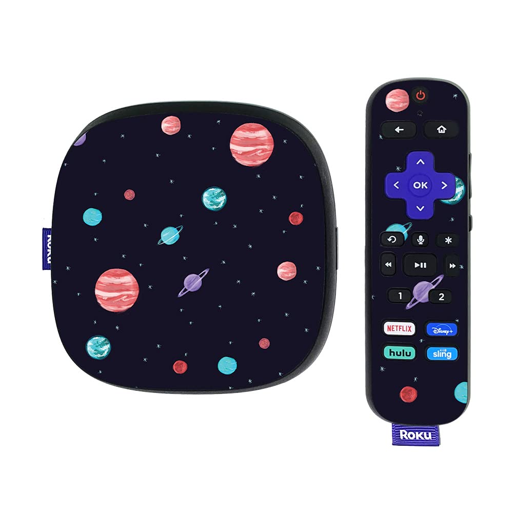 MIGHTY SKINSCompatible with Roku Ultra HDR 4K Streaming Media Player (2020) - Bright Night Sky | Protective, Durable, and Unique Vinyl Decal wrap Cover | Easy to Applys | Made in The USA