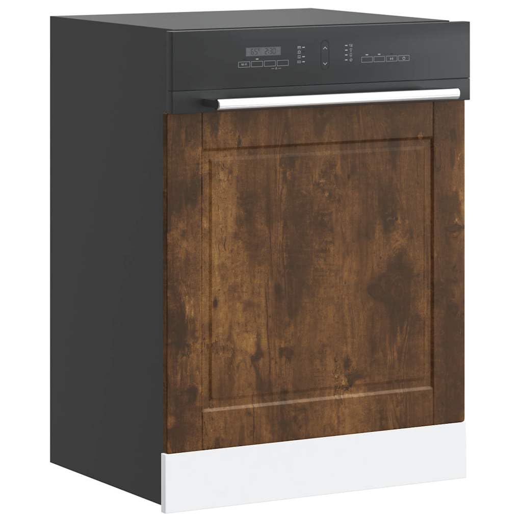Mokuyard Porto Smoked Oak Dishwasher Panel 60 x 1.5 x 67 cm Engineered Wood Restaurant Hotel Kitchen Model 1 Panel Dishwasher