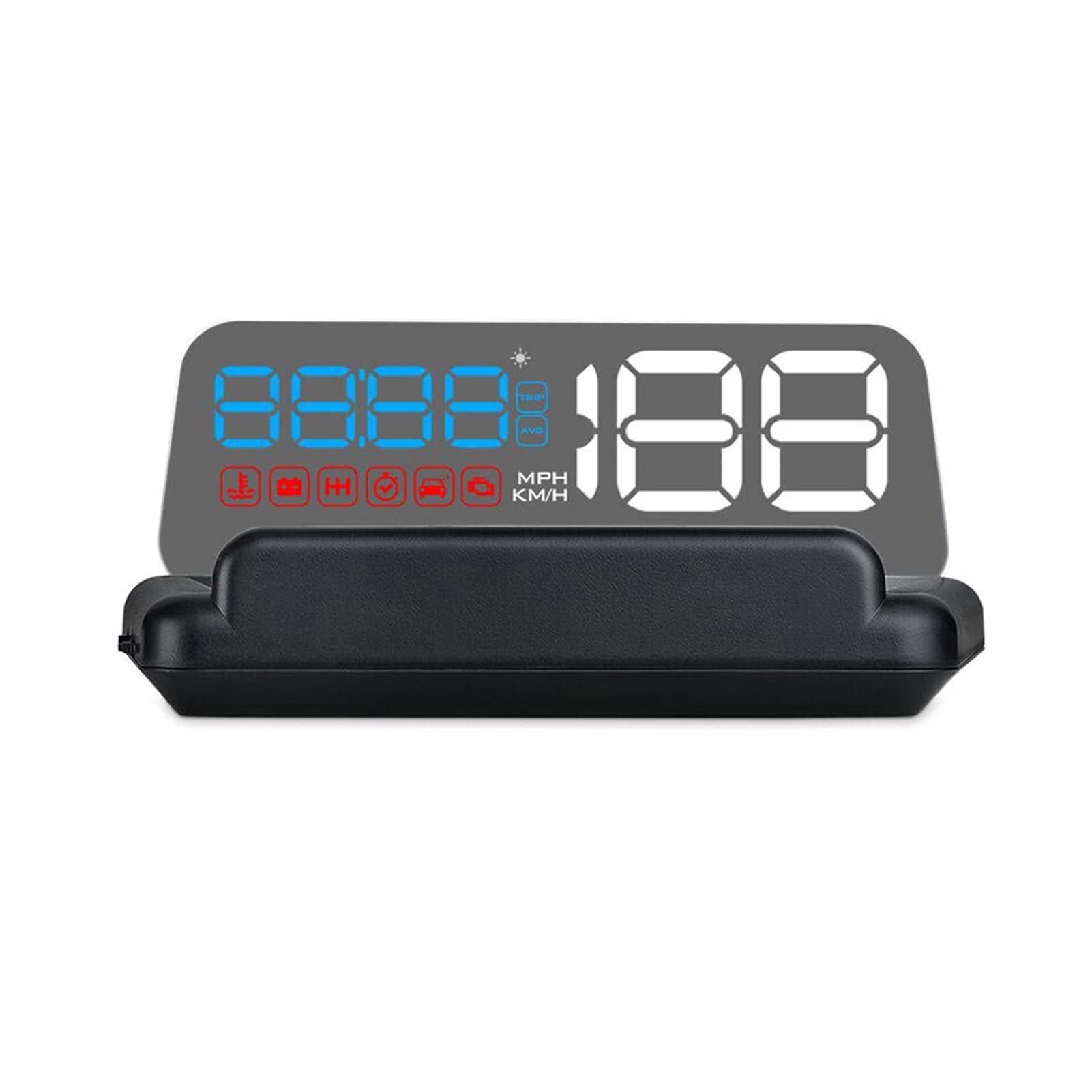 Uniwersalny komputer pokładowy alarm o przekroczeniu prędkości obrotowej RPM samochodowy wyświetlacz HUD Head Up GPS projektor prędkości automatyczne inteligentne gadżety (Blu)