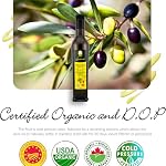 Louianna Certified Organic & Huile d'olive vierge extra-polyphénols - Produit notre domaine familial situé à Molise, Italie - Broyé biologique- Vitamine E 3.0 mg par cuillerée à soupe - P.D.O - Faible acidité 0.29% à 0.35% (1)