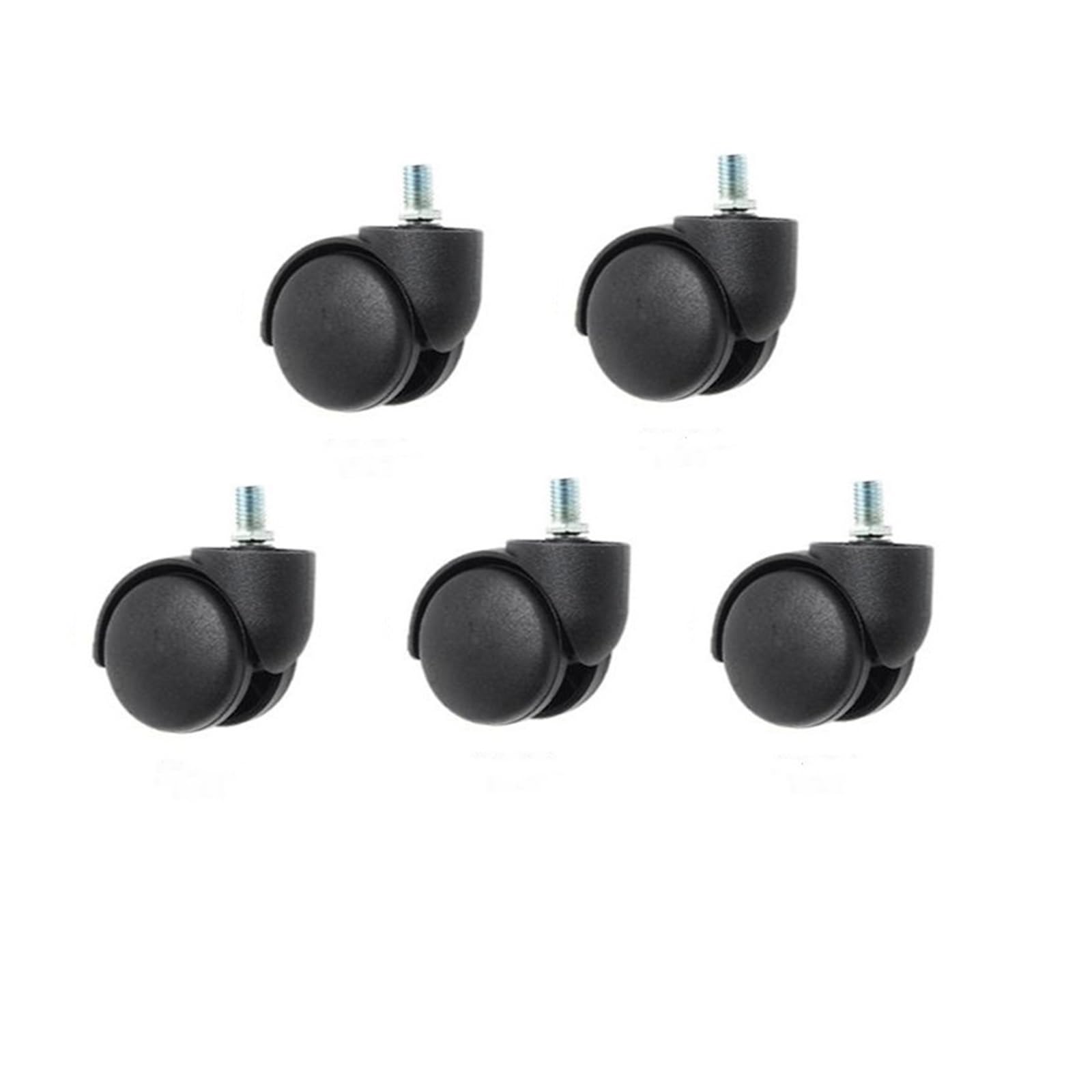 Mxxdmopd Screw-Matte-10Mm 10Mm/11Mm 2 Inch Circlip/Screw Pu Office Chair Casters Large Swivel Wheels Silent(Screw-Matte-10Mm)