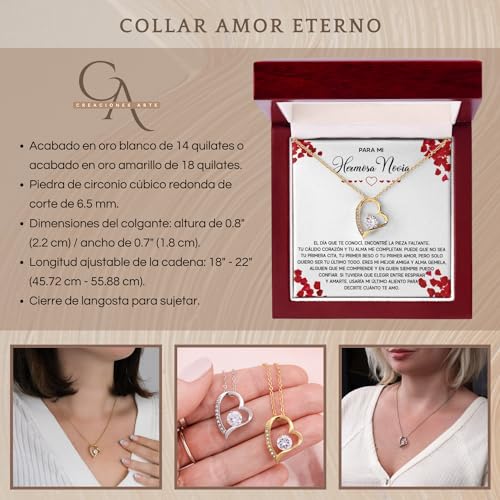 ARTE Regalos Para El Amor De Mi Vida, Regalos Para Novia Cumpleaños, Detalles De Acero Inoxidable2