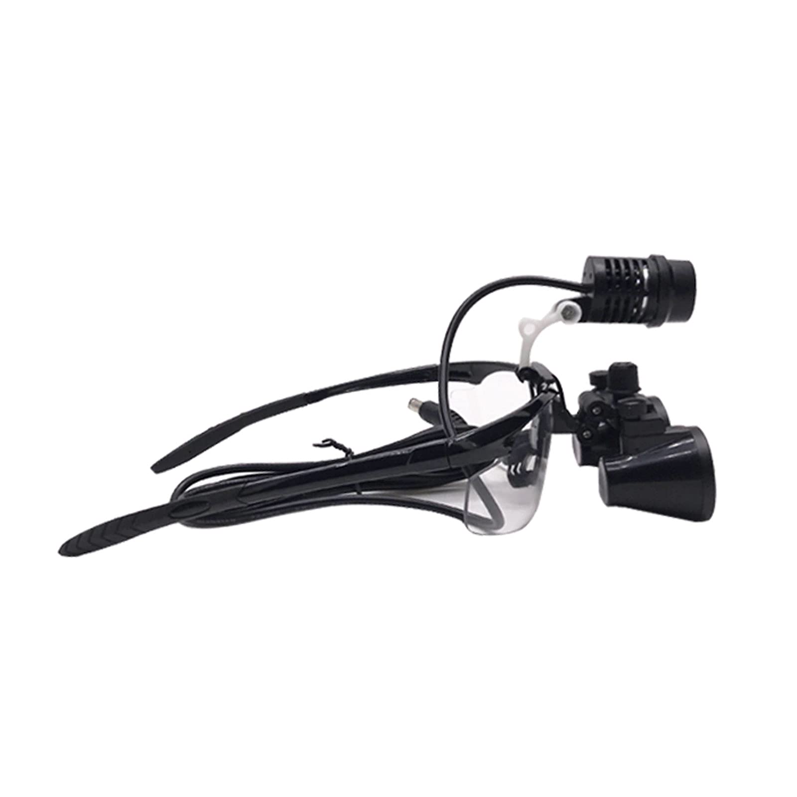 Loupe Eclairante Frontale Loupes Binoculaires Chirurgicales, Loupes Dentaires à Lumière LED Montées sur la Tête Microscope Portable Clair et sans Distorsion 2.5X/3.5X
