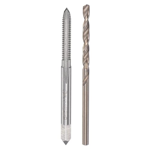 Juego de grifos y brocas, 6 # -32 UNC 2B recta flauta de la máquina de rosca de fresado de rosca, 0.102 in M35 cobalto de alta velocidad de acero