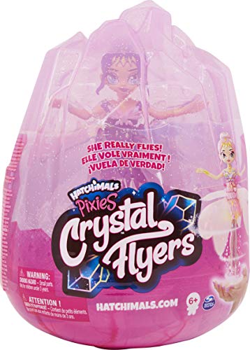 Hatchimals Pixies, Crystal Flyers Purple Magical Flying Pixie Toy, for Kids Aged 6 and up