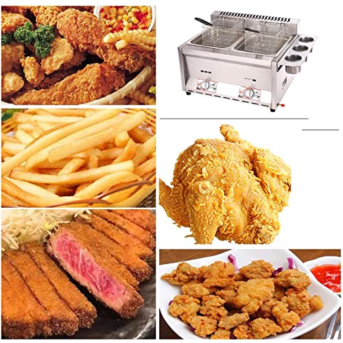 Professionelle Fritteuse, 12L Doppelfritteuse mit Körben und Deckeln, Doppelchips-Fritteuse für Donuts, leicht zu reinigen – Bild 8