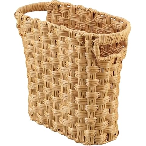 NiOffice Compact Wicker Waste Paper Bin Cover