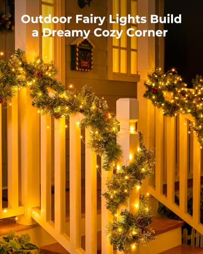  Solar Fairy Lights,33Ft 100 LED String Lights Outdoor with 8 Modes - image 6