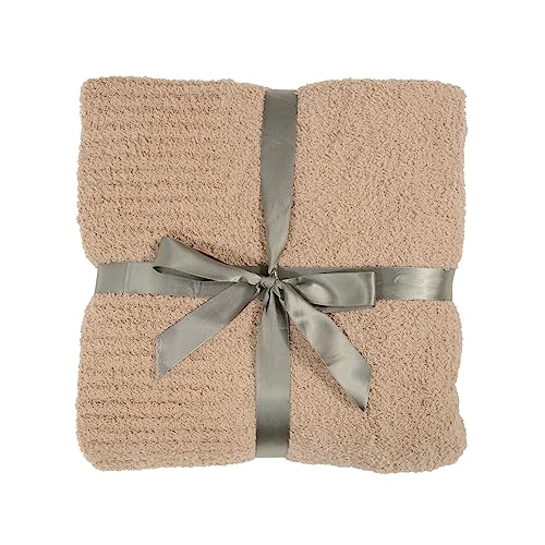 Super Soft Blanket 50”X60” Lightweight Cozy Throw Blanket Chunky Knit Blanket Fluffy Blankets Throws And Blankets For Couch Sofa Bed Office, Dusty Rose #TOP6