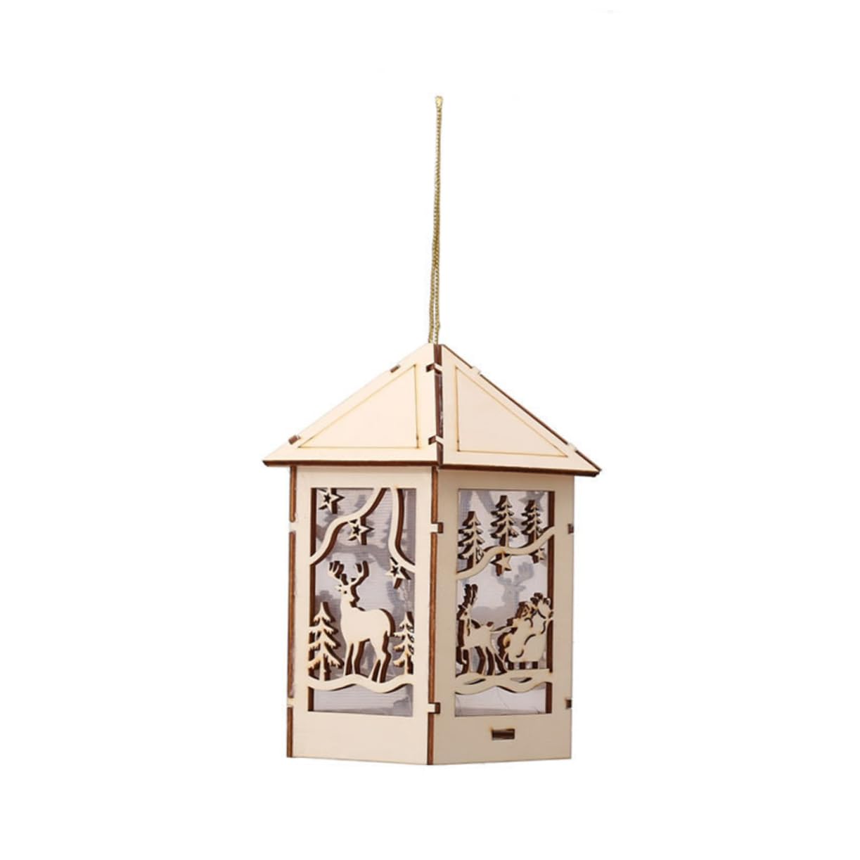 GOOHOCHY Hanging Christmas Decorations Set Wooden Cabin Decor Ornaments for Christmas Wedding Birthday