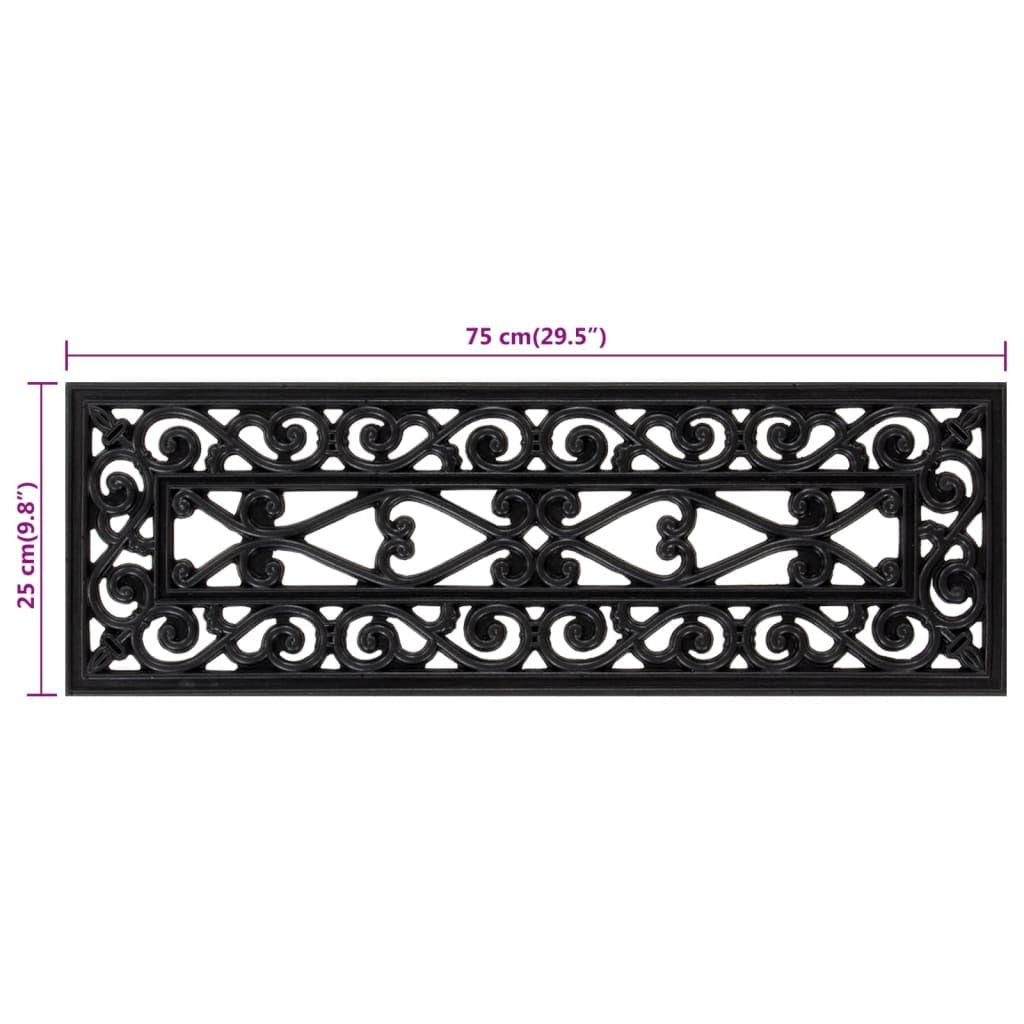 vidaXL Alfombrillas de Escalera 5 uds, Tapetes para Peldaño de Escalera, Alfombrillas Antideslizantes, Cubiertas de Escalones, Goma 25x75 cm