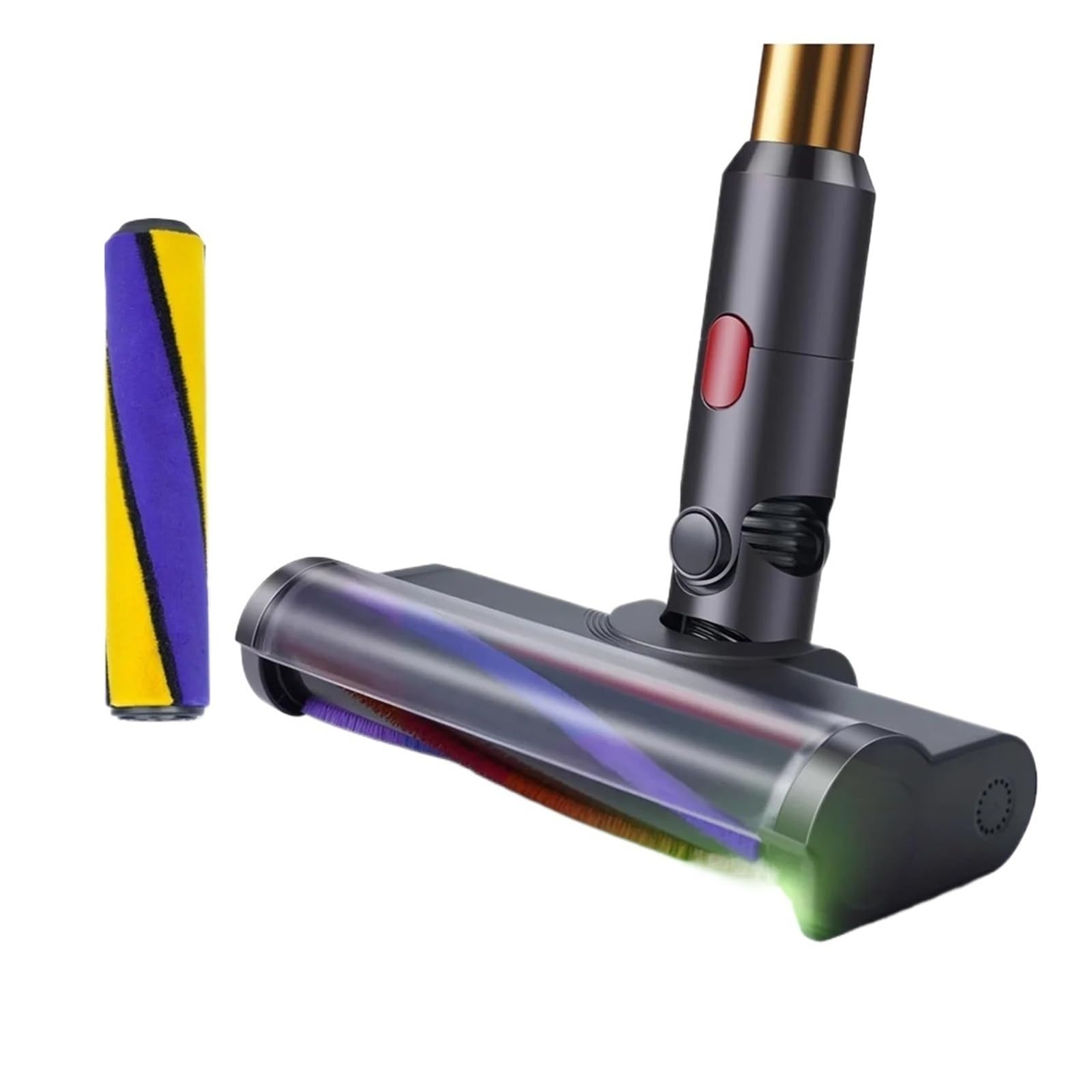 Reemplazo De Cabezal, Compatible Con Dyson, V7, V8, V10, V11, V12, V15, Cabezal Limpiador, Cepillo Giratorio Suave Con Luz De Detección De Polvo, Accesorio For Piso