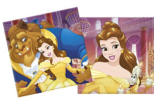 Procos Disney La Belle Et La Bête Papier Fête Serviettes De Lunch (20 Pack)