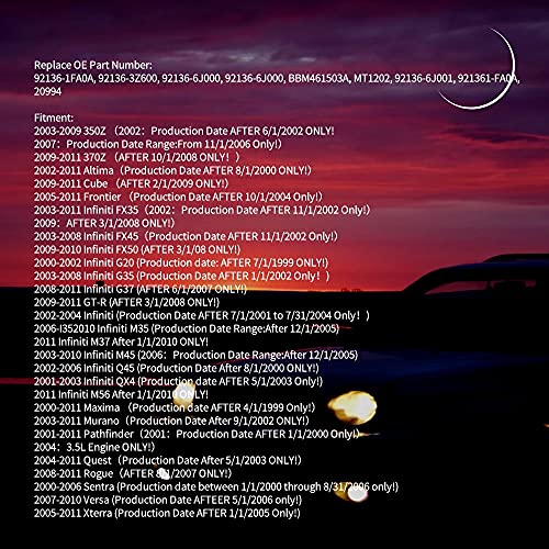 Ac Pressure Sensor Switch For 350Z 370Z Altima Maxima Murano Pathfinder Quest Rogue Sentra Versa Xterra Infiniti G35 G37 M35 M37 M45 Q45 Qx4 M56 Replace 92136-1Fa0A 92136-3Z600 92136-6J000 #TOP1