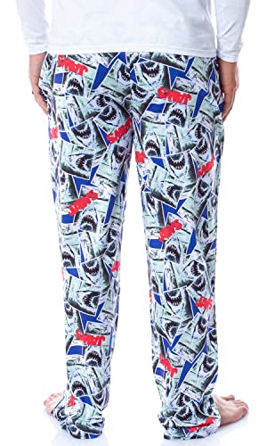 INTIMO Jaws Mens' Classic Film Movie Poster Tossed Print Sleep Pajama Pants4