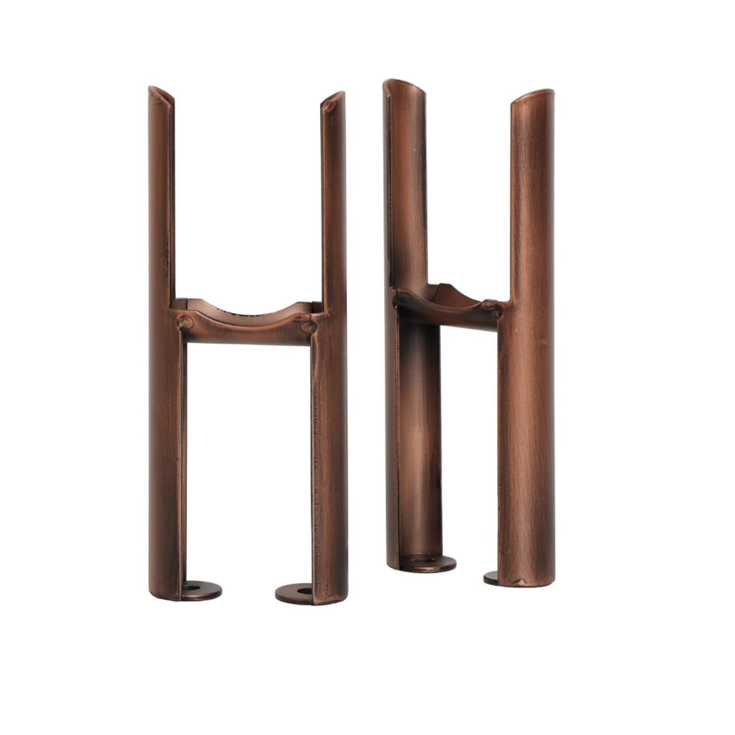 Go Bathrooms Radiator Feet Antique Copper Double Radiator Mounting Feet Set of 2 for Floor Rads โ image 1