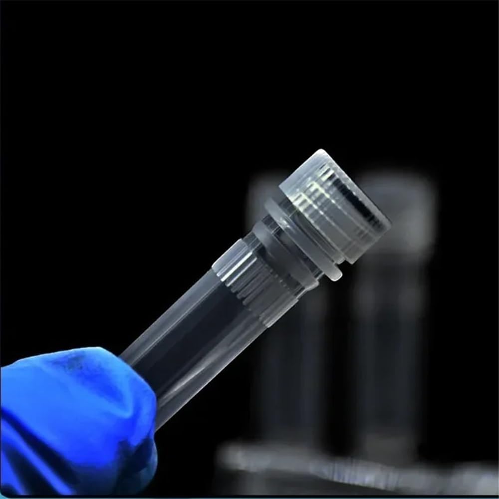 500 pezzi Cryo Tube 1,5 ml Sottotubo con scala e rondelle in silicone Altezza 47,5 mm