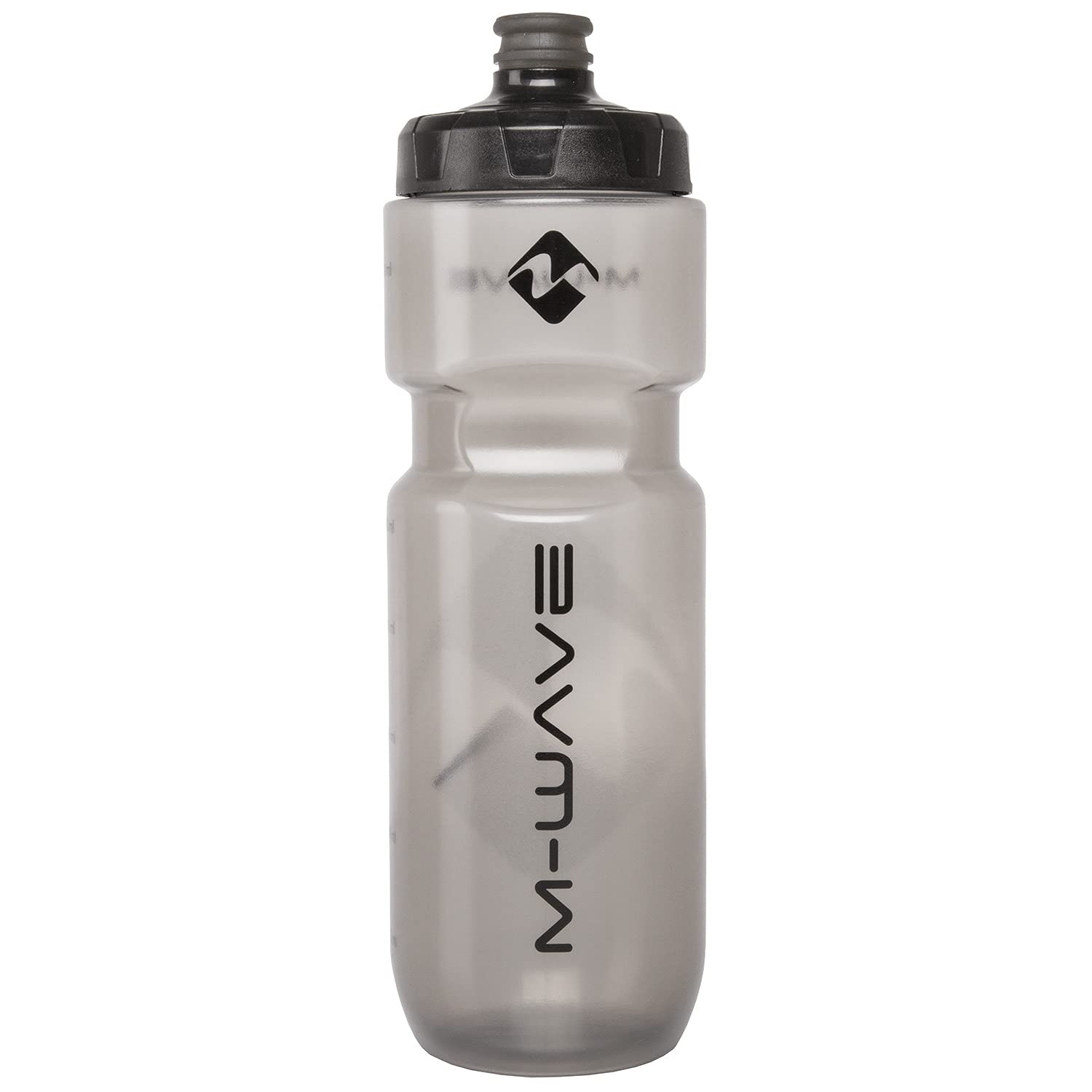 M-Wave PBO 750 butelka na napoje, wysokiej jakości tworzywo sztuczne, czarna, przezroczysta, 750 ml