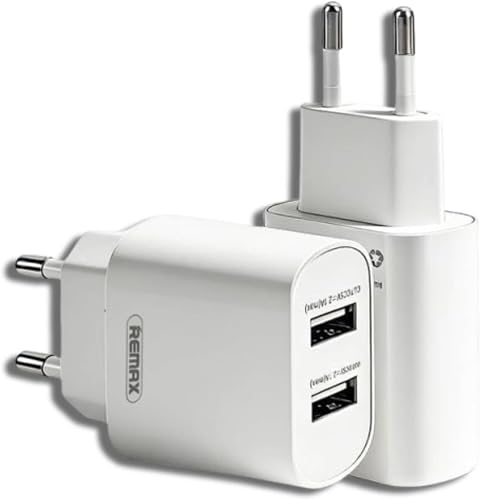 Dual USB Wall Charger, 2 Pack, 5V/2.1A