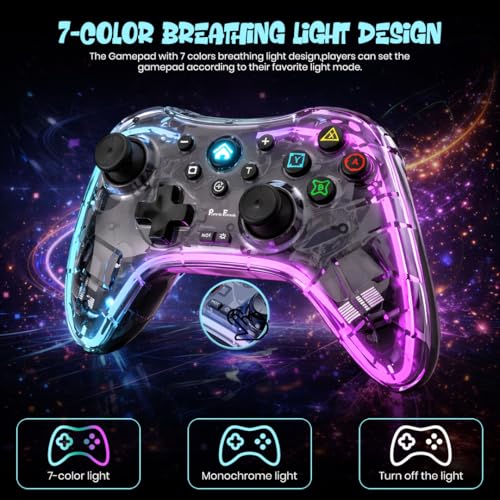 Image of PunnkFunnk Gaming Controller Lite Wireless Bluetooth Gamepad for Android, iOS, PC & Smart TV with Turbo Function, Ergonomic Grip, Rechargeable Battery (X1 Pro Wireless)