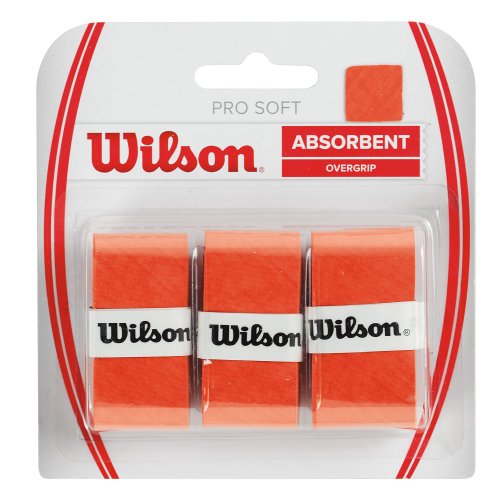 Wilson Pro Soft - Overgrips raqueta , color naranja, talla NS