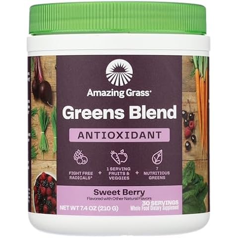 Amazing Grass Sweet Berry Antioxidant Superfood Powder, 7.4 OZ Cover