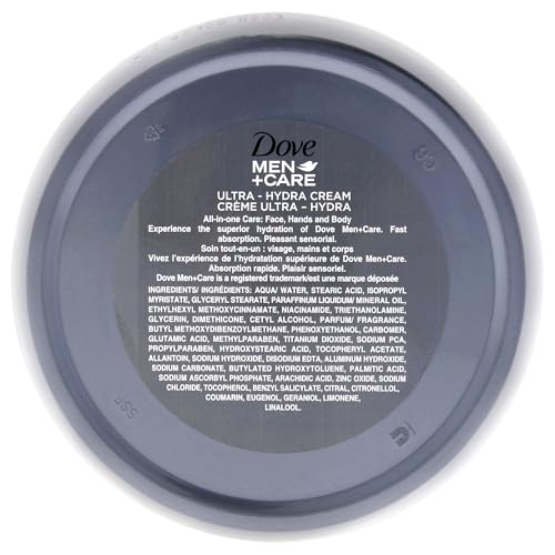 Dove Men+Care Ultra Hydra Cream, Face, Hands and Body care, All Skin Types, 5.07 Oz - image 2