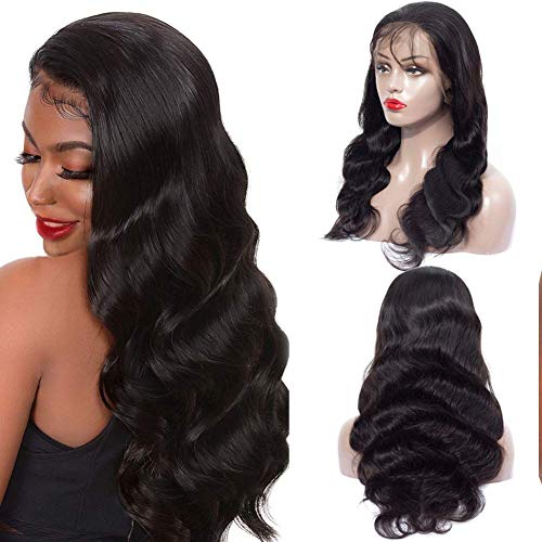 Body Wave 13X4 Lace Front Wigs Human Hair Wigs with Bady Hair 150% Density Brazilian Virgin Body Wave Human Hair Lace Front Wigs Pre Plucked for Black Women 18 Inch
